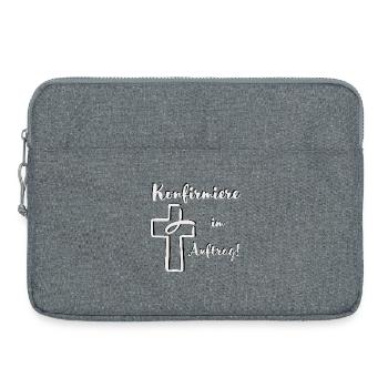 Confirm on behalf of light fish dips in cross - Laptop bag 15" - heather grey - Front