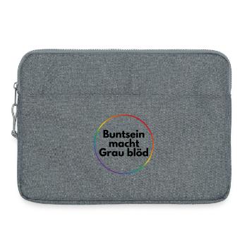 Être coloré rend le gris stupide - Sacoche pour ordinateur portable 15 pouces - gris chiné - Devant