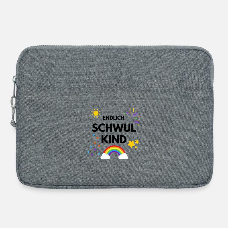 Endlich Schwul Kind - Laptoptasche 15" - Grau meliert
