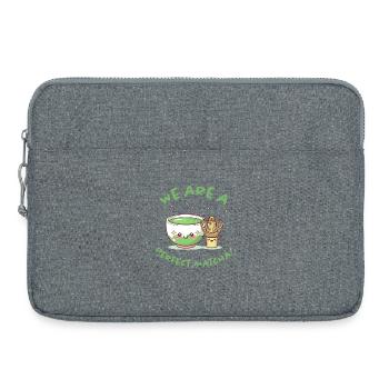 Perfekter Matcha Moment - Laptoptasche 15" - Grau meliert - Vorne