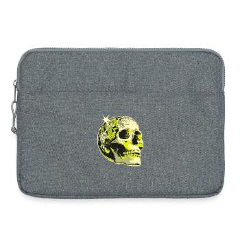 Neon Skull Disco Ball - Laptop bag 15" - heather grey - Front