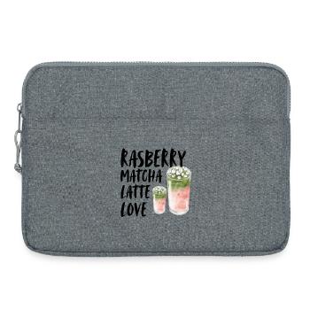 Rasberry Matcha Latte Love Matcha Lover Spruch  - Laptoptasche 15" - Grau meliert - Vorne