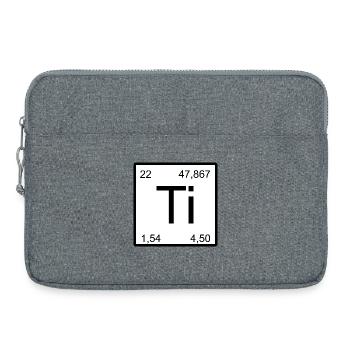 Tuile minimale symbole d’élément en titane - Sacoche pour ordinateur portable 15 pouces - gris chiné - Devant