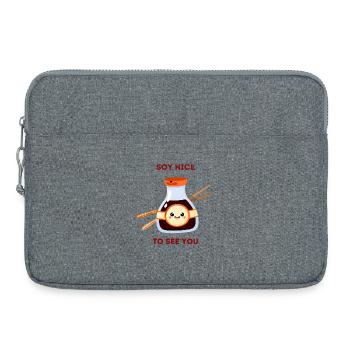 Soja Schön zu sehen Du Süßes Essen Wortspiel - Laptoptasche 15" - Grau meliert - Vorne
