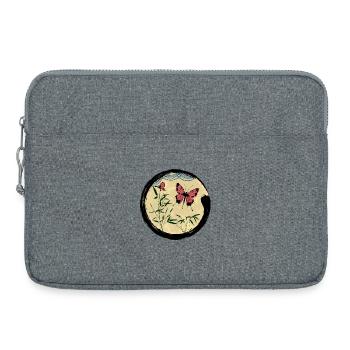 Japanese Butterfly - Laptoptasche 15" - Grau meliert - Vorne