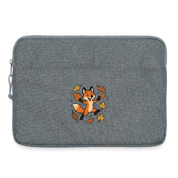 Fox Autumn Forest Foliage Leaves Wind Joy Game - Laptop bag 15" - heather grey - Front