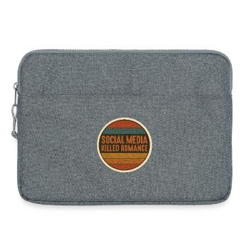 Social Media killed Romance Retro - Laptop bag 15" - heather grey - Front