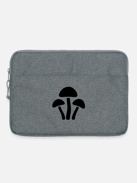 Pilze Symbol - Laptoptasche 15" - Grau meliert