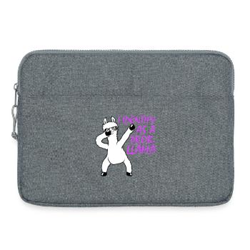 I Identify As A Probllama Cool Lama Problem Spruch - Laptop bag 15" - heather grey - Front