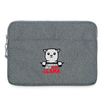 I Identify As A Probllama Cool Lama Problem Spruch - Laptop bag 15" - heather grey - Front