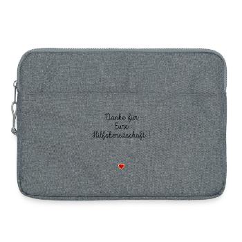 Heart, thank you, helpfulness - Laptop bag 15" - heather grey - Front