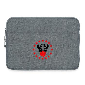 Crâne de cow-boy - Sacoche pour ordinateur portable 15 pouces - gris chiné - Devant