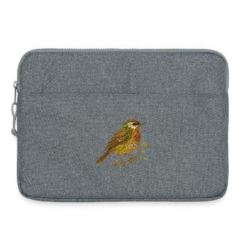 Grive musicienne dans sa robe naturelle - Sacoche pour ordinateur portable 15 pouces - gris chiné - Devant