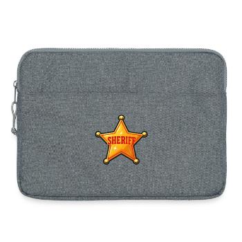 Sheriff Star Illustration - Laptoptasche 15" - Grau meliert - Vorne
