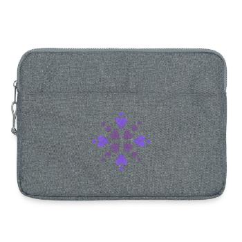 Spiral Purple Hearts - Laptop bag 15" - heather grey - Front