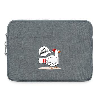 Liebe Bowling Gans - Laptoptasche 15" - Grau meliert - Vorne