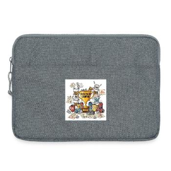Coupe du champion de la procrastination - Sacoche pour ordinateur portable 15 pouces - gris chiné - Devant