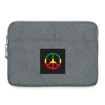 Signe de paix reggae - Sacoche pour ordinateur portable 15 pouces - gris chiné - Devant