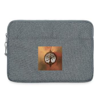 Arbre de vie circulaire - Sacoche pour ordinateur portable 15 pouces - gris chiné - Devant