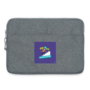 Mein täglicher Sport: motivierende Schimpfwörter - Laptoptasche 15" - Grau meliert - Vorne