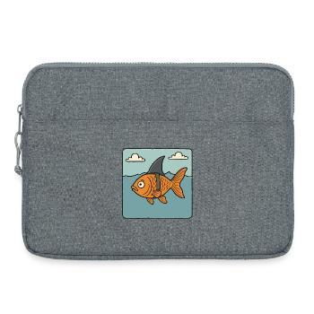 Cartoon Goldfish Fish Shark Fin Sea Fake Shark - Laptop bag 15" - heather grey - Front