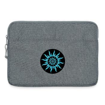 Sun Spiral Blue Sapphire - Laptop bag 15" - heather grey - Front