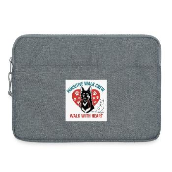 Pawsitive Walk Crew Heart Paws - Laptop bag 15" - heather grey - Front