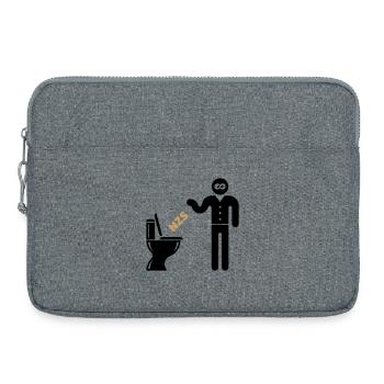 NZS Into the Toilet, Into the Toilet! Opposite Right POS 2C - Laptop bag 15" - heather grey - Front