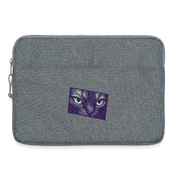 Neon Cat Gaze Moderne Grafik - Laptoptasche 15" - Grau meliert - Vorne