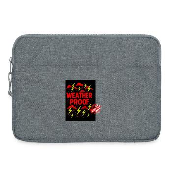 Wetterfestes Grafikdesign - Laptoptasche 15" - Grau meliert - Vorne
