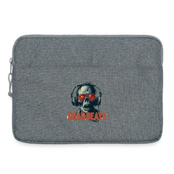 Dead Beats Only – Cool Zombie Music Design - Laptop bag 15" - heather grey - Front