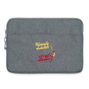 Quand vous souriez, cela réjouit le cœur - Sacoche pour ordinateur portable 15 pouces - gris chiné - Devant
