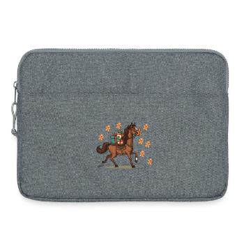 Weihnachtspferd mit Geschenken Traber -  - Laptoptasche 15" - Grau meliert - Vorne