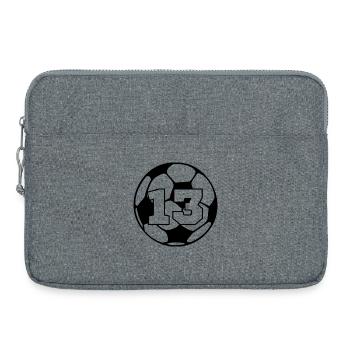 Number 13 Football - 13th Anniversary - Laptop bag 15" - heather grey - Front