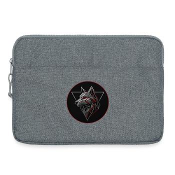 Alpha Spirit Geometric Wolf T-Shirt - Laptop bag 15" - heather grey - Front