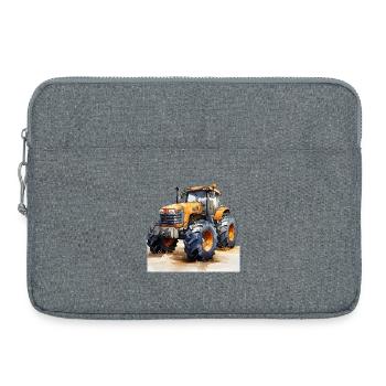 Yellow Power Tractor Off-Road Action - Laptop bag 15" - heather grey - Front