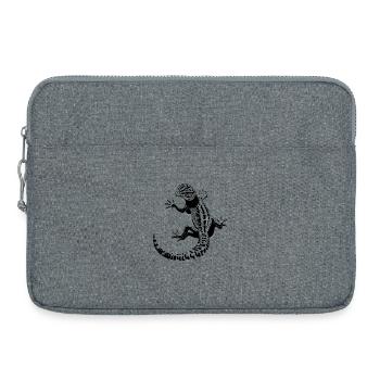 leopard gecko - Laptop bag 15" - heather grey - Front