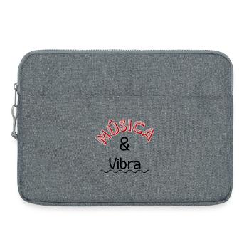 Bonnes ondes. Musique - Sacoche pour ordinateur portable 15 pouces - gris chiné - Devant