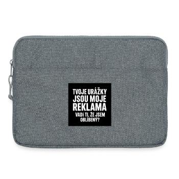 Your Insults My Advertising - Laptop bag 15" - heather grey - Front