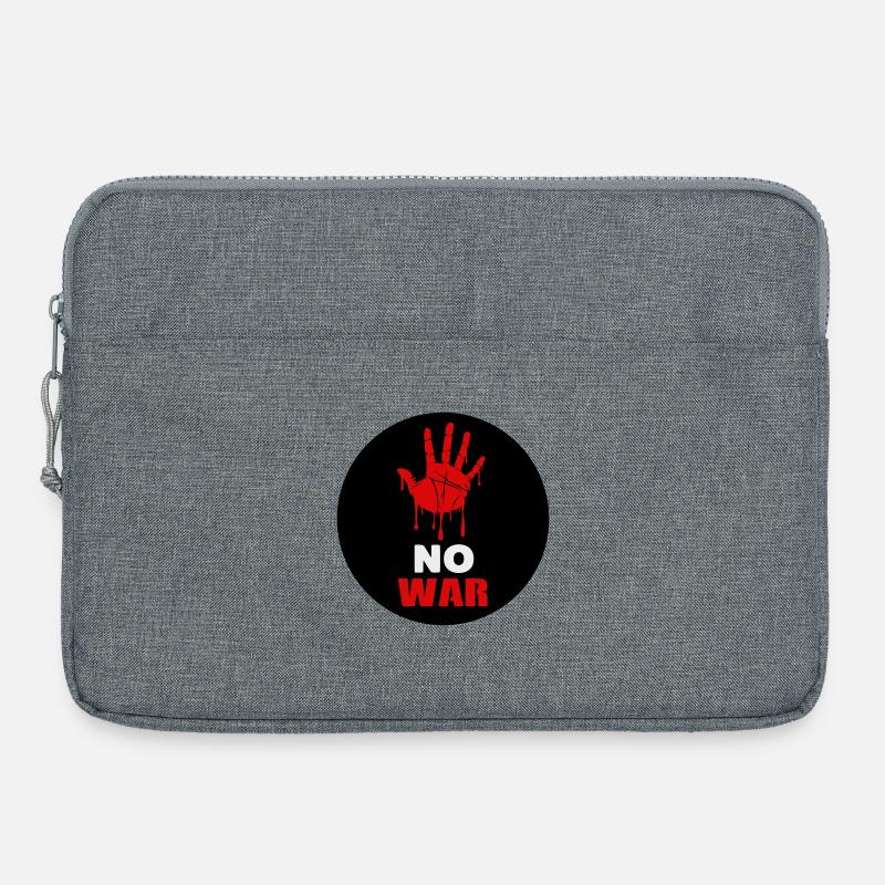 No War - Sacoche pour ordinateur portable 15 pouces - gris chiné