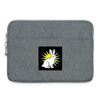 Cool bunny in punk rock & pop art style - Laptop bag 15" - heather grey - Front