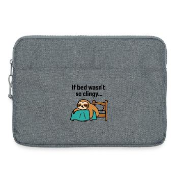 Clingy Bed Sloth - Laptop bag 15" - heather grey - Front