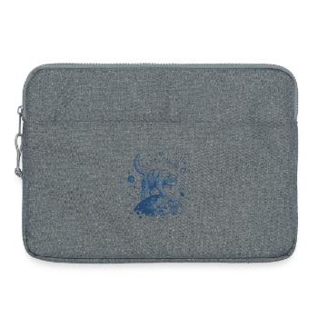 Tigre de l’espace bleu - Chat marchant dans l’espace - Sacoche pour ordinateur portable 15 pouces - gris chiné - Devant