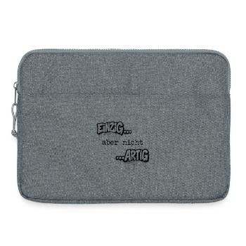 Einzig aber nicht artig einzigartig Shirt - Laptoptasche 15" - Grau meliert - Vorne