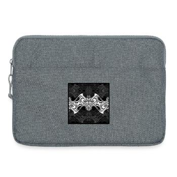 Spiegelnde Spiralmuster - Laptoptasche 15" - Grau meliert - Vorne