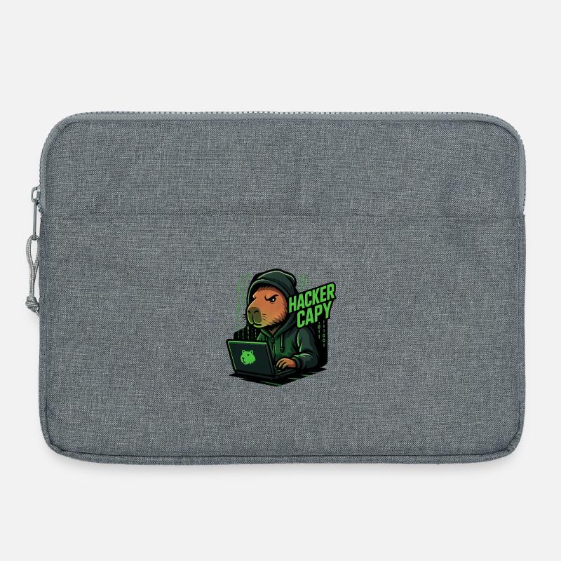 Hacker Capy – Cyber Capybara Tech - Laptop bag 15" - heather grey