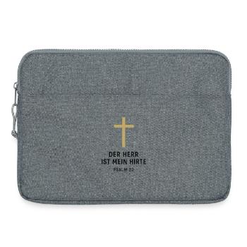 Le Seigneur est mon berger Psaume 23 - Sacoche pour ordinateur portable 15 pouces - gris chiné - Devant