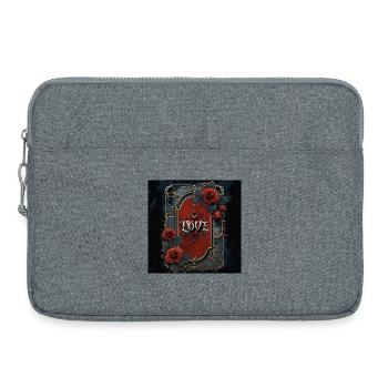 Gothic Love in Golden Frame - Laptop bag 15" - heather grey - Front