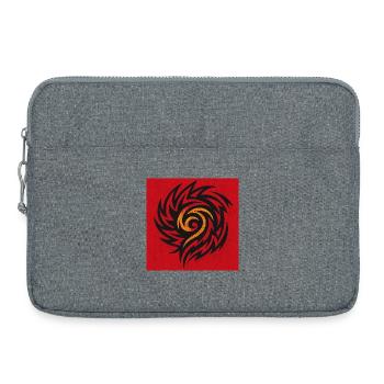 Flame Spiral Tribal - Laptop bag 15" - heather grey - Front