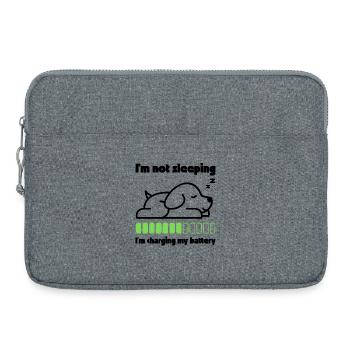 Sleeping dog recharges its battery - Laptop bag 15" - heather grey - Front